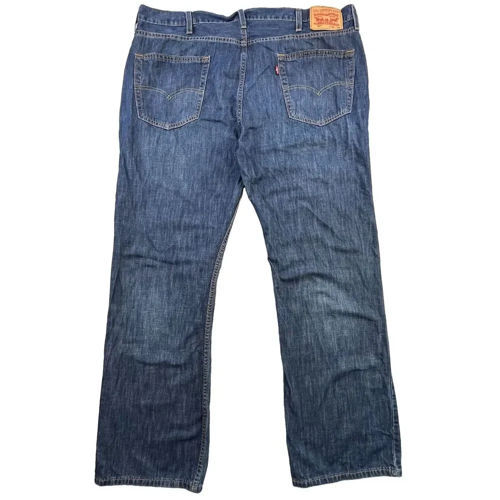 Levis 527 Jeans Men 42x32 Blue Bootcut Cotton Denim Cowboy Western Workwear